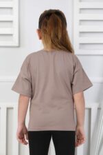 ORTA OVERSIZE ANIME TSHIRT - KAHVE