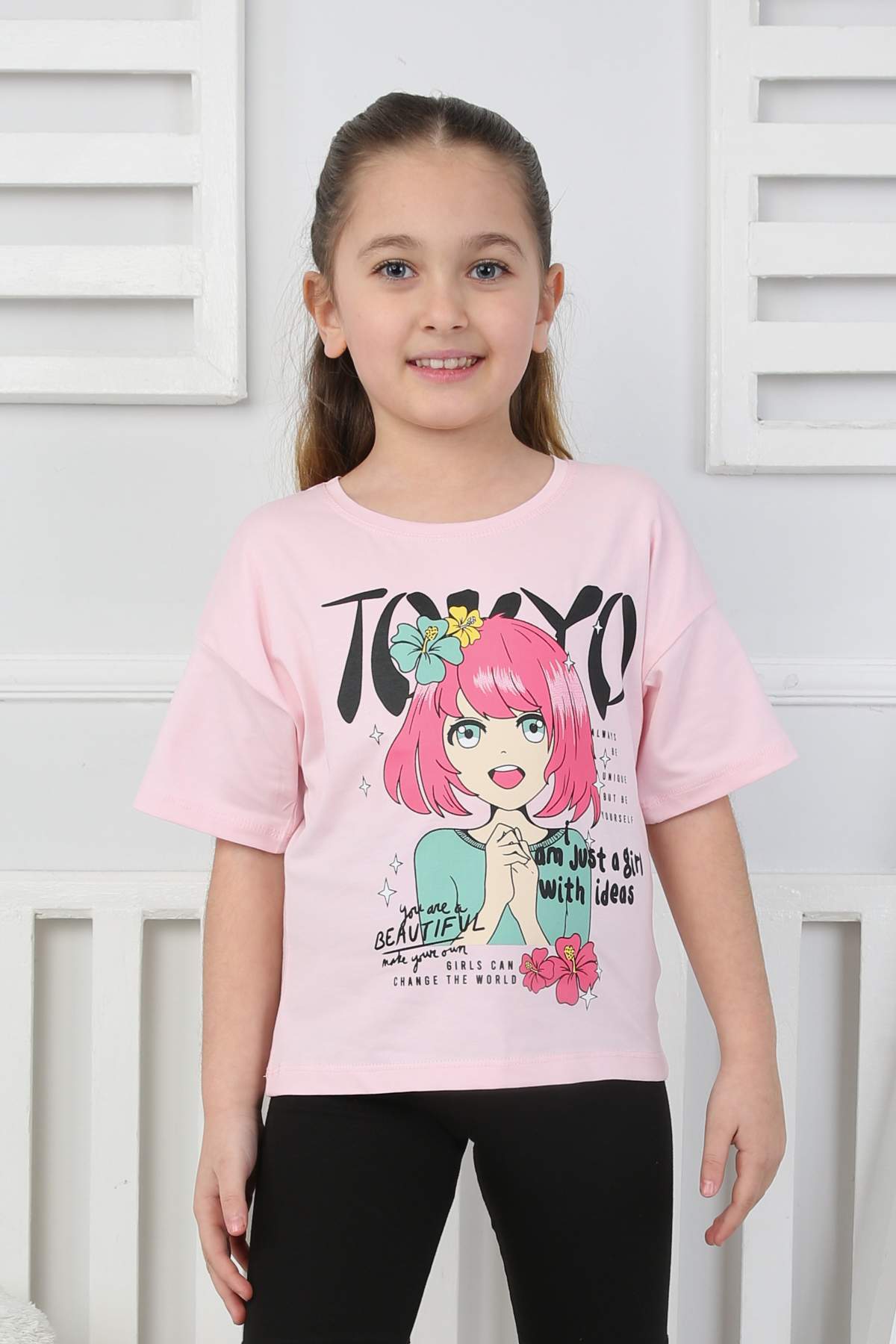 ORTA OVERSIZE ANIME TSHIRT – TOZ PEMBE