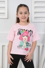 ORTA OVERSIZE ANIME TSHIRT - TOZ PEMBE