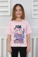 ORTA OVERSIZE TSHIRT ANIME BASKI - TOZ PEMBE ORTA OVERSIZE TSHIRT ANIME BASKI - TOZ PEMBE