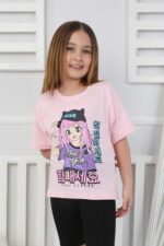 ORTA OVERSIZE TSHIRT ANIME BASKI - TOZ PEMBE ORTA OVERSIZE TSHIRT ANIME BASKI - TOZ PEMBE