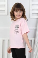 ORTA PANDA TASLI YAZILI T-SHIRT - PEMBE ORTA PANDA TASLI YAZILI T-SHIRT - PEMBE