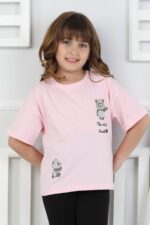 ORTA PANDA TASLI YAZILI T-SHIRT - PEMBE ORTA PANDA TASLI YAZILI T-SHIRT - PEMBE