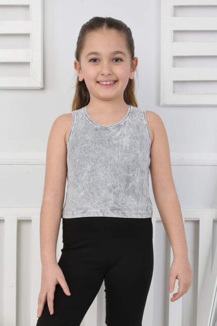 ORTA RİBANALI YIKAMALI ATLET - GRİ