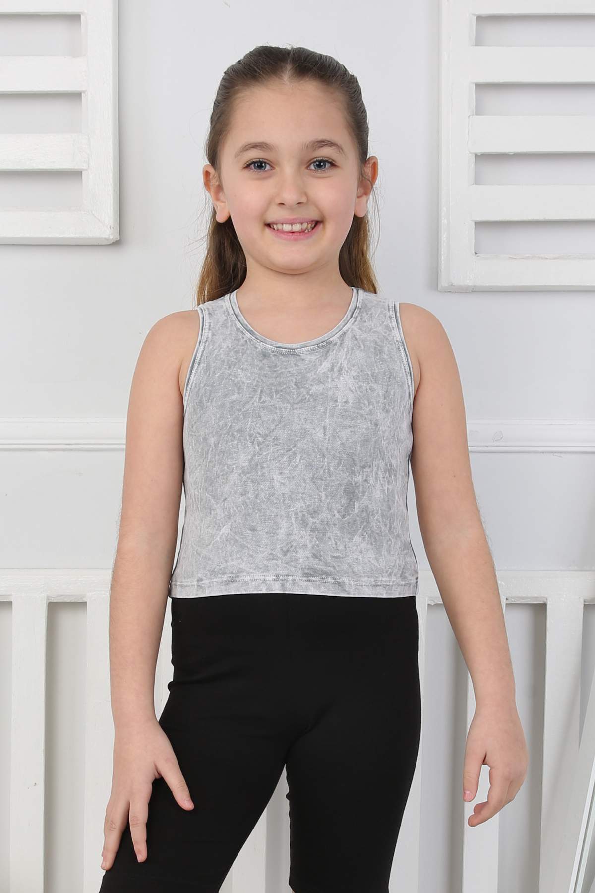 ORTA RİBANALI YIKAMALI ATLET – GRİ