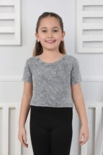 ORTA RİBANALI  YIKAMALI KOLLU BADİ - FÜME
