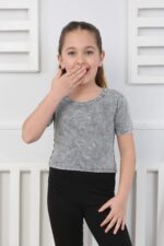 ORTA RİBANALI  YIKAMALI KOLLU BADİ - FÜME