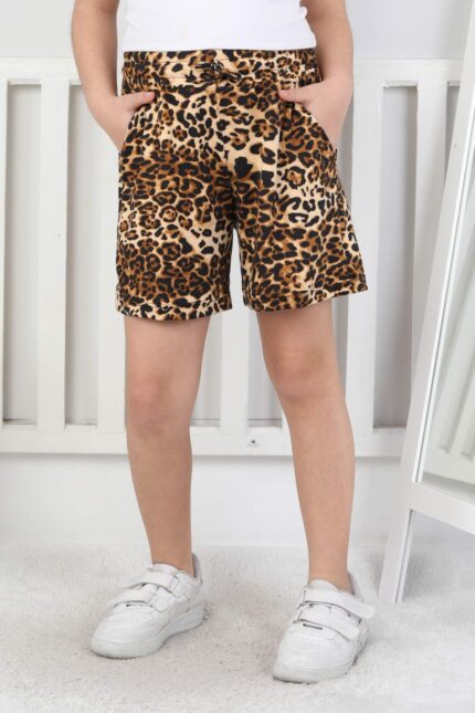 ORTA ŞORT LEOPAR DESENLİ - LEOPAR