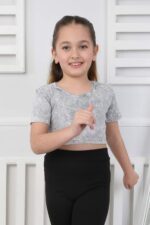 ORTA YIKAMALI RİBANA KOLLU TOPİK - GRİ