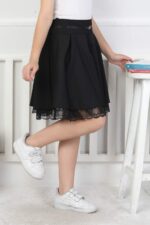 YAĞMUR KİDS ETEK DANTELLİ 5 SERİ 8-16 YAŞ - SİYAH