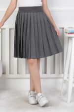 YAĞMUR KİDS ETEK PİLELİ 5 SERİ 8-16 - GRİ