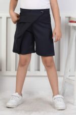 YAĞMUR KİDS ŞORT ETEK PİLE 5 SERİ 11-15 YAŞ - LACİVERT