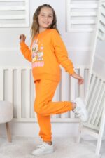 ORTA BISIKLET YAKA LABUBU TAKIM - ORANJ