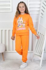 ORTA BISIKLET YAKA LABUBU TAKIM - ORANJ