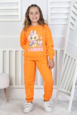 ORTA BISIKLET YAKA LABUBU TAKIM - ORANJ