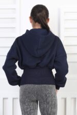 3 İP  FERMUARLI SWEAT - LACİVERT