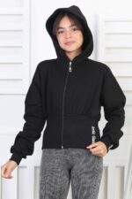 3 İP FERMUARLI SWEAT - SİYAH 3 İP FERMUARLI SWEAT - SİYAH