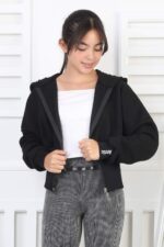 3 İP FERMUARLI SWEAT - SİYAH 3 İP FERMUARLI SWEAT - SİYAH
