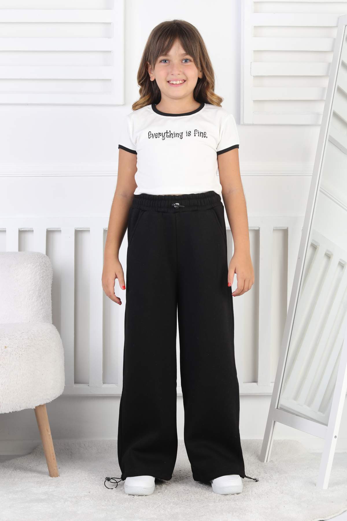 3 İP GARSON PANTALON – SİYAH