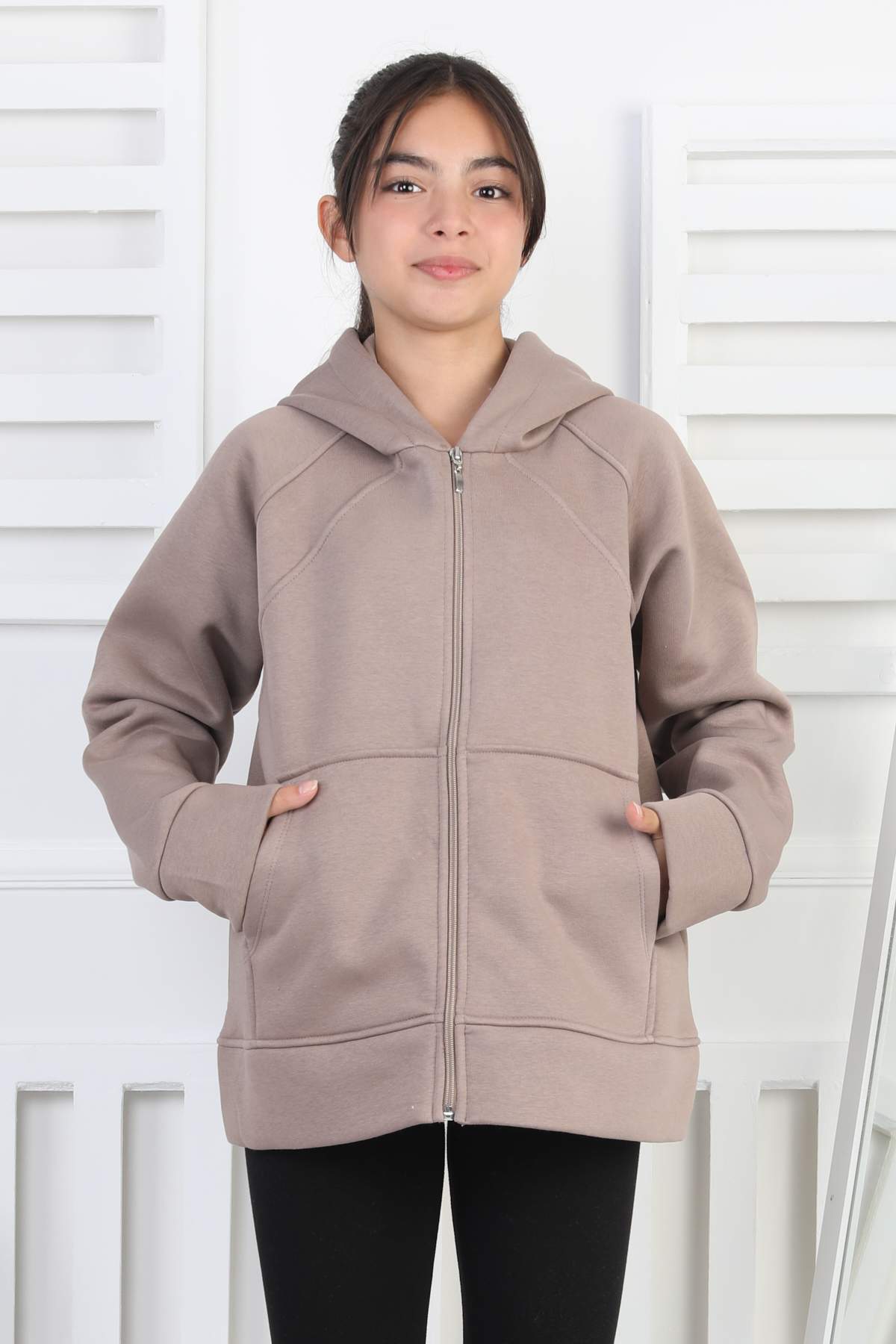 3 İP GARSON SWEAT – KAHVE