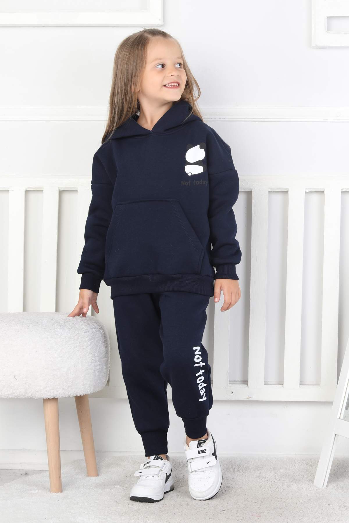 3 IP PANDA BASKI BEBE TAKIM – LACİVERT