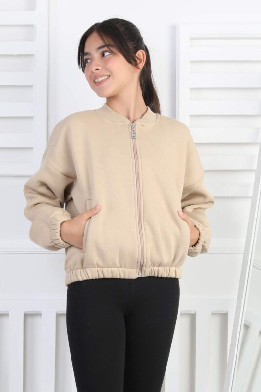 GARSON 3 İP FERMUARLI BOMBER 241155 - BEJ