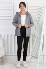 GARSON 3 İP FERMUARLI SWEAT - GRİ