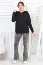 GARSON 3 İP FERMUARLI SWEAT - LACİVERT
