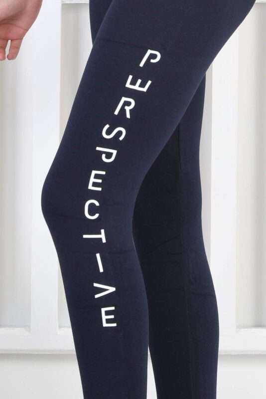 GARSON BASKILI KALIN TAYT - LACİVERT