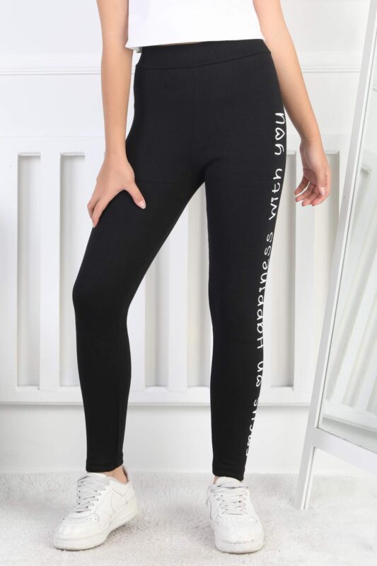 GARSON KALIN TAYT BASKILI - SİYAH