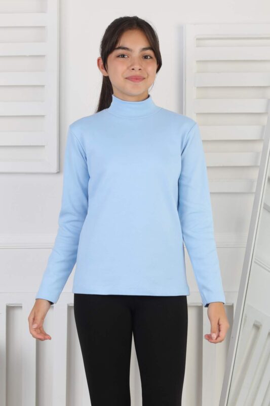 İNTERLOK GARSON DÜZ YARIM BALIKÇI - MAVİ