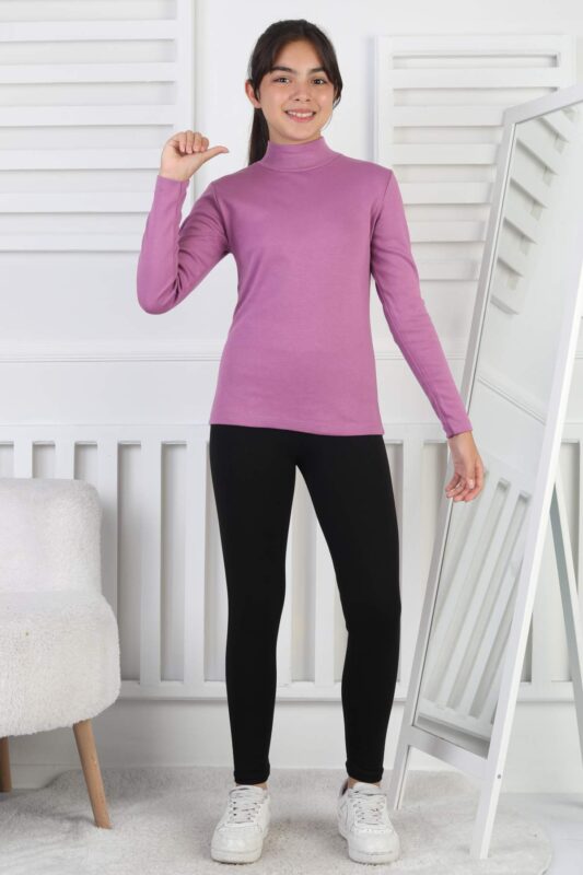 İNTERLOK GARSON DÜZ YARIM BALIKÇI - LİLA