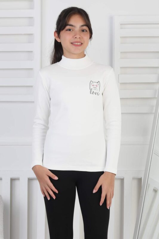 İNTERLOK GARSON YARIM BALIKÇI - BEYAZ