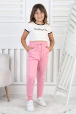 PANT. ORTA ÜÇ İPLİK - PEMBE