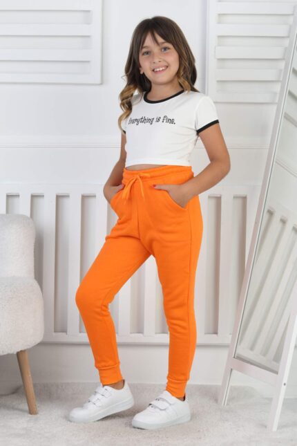 PANT. ORTA ÜÇ İPLİK - ORANJ