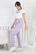 PANT. ORTA ÜÇ İPLİK - LİLA