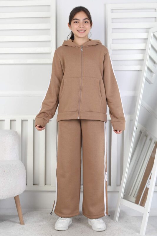 ÜÇ GARSON  İPLİK TAKIM - KAHVE