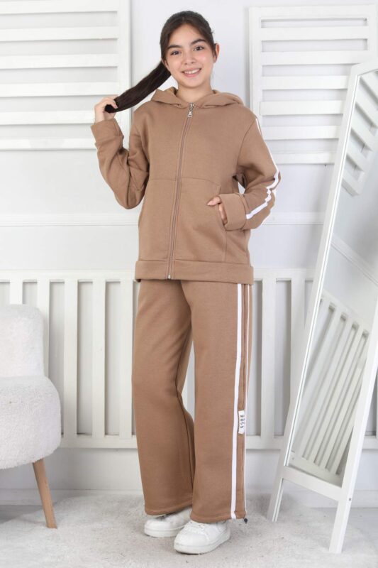 ÜÇ GARSON  İPLİK TAKIM - KAHVE