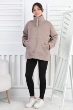 ÜÇ İPLİK SWEAT - KAHVE