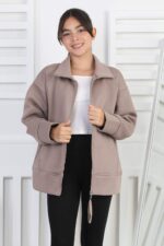 ÜÇ İPLİK SWEAT - KAHVE