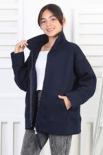 ÜÇ İPLİK SWEAT - LACİVERT