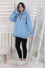 GARSON ARMALI SWEAT - MAVİ