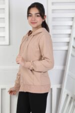 GARSON İKİ İPLİK FERMUARLI SWEAT - KAHVE