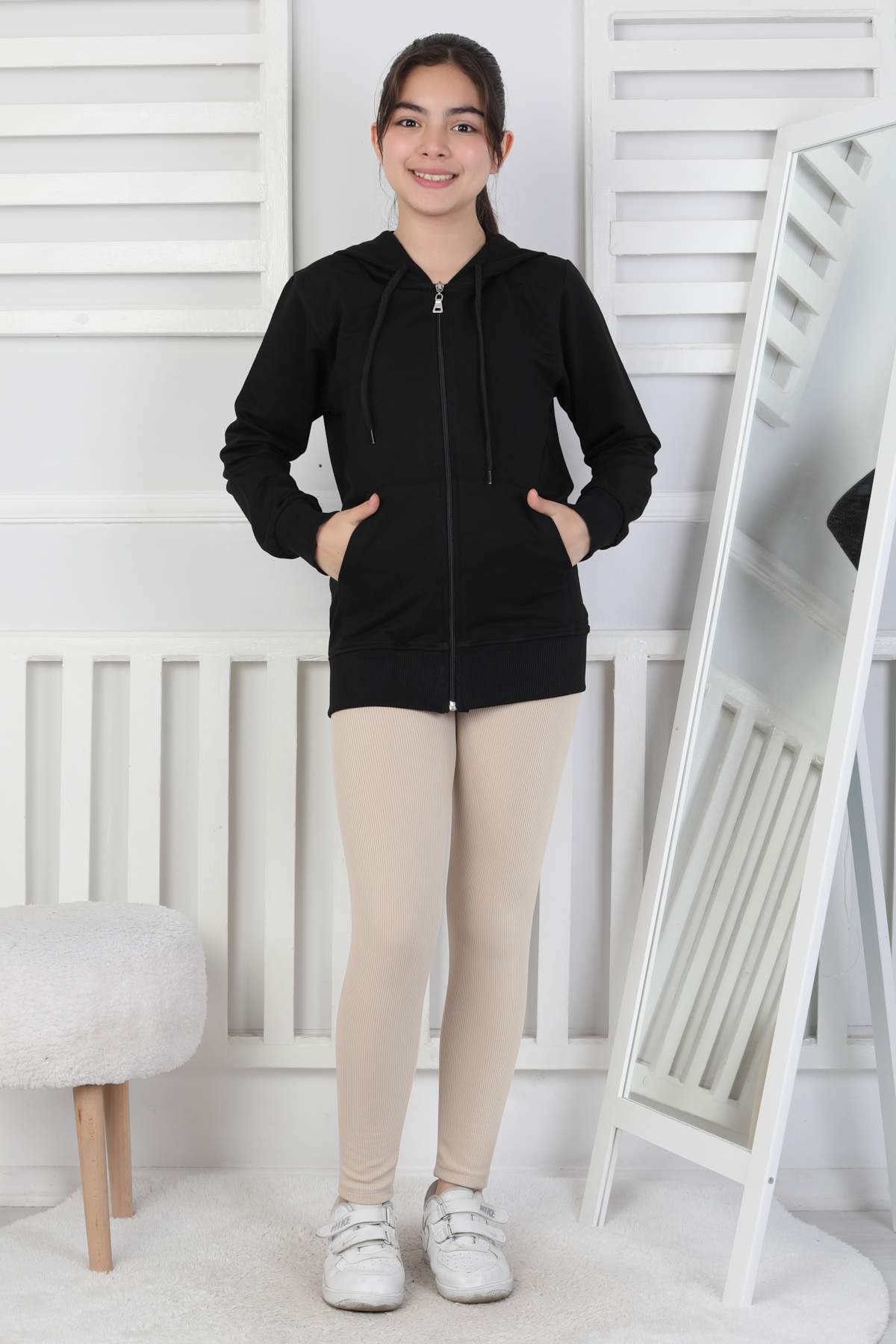 GARSON İKİ İPLİK FERMUARLI SWEAT – SİYAH GARSON İKİ İPLİK FERMUARLI SWEAT – SİYAH