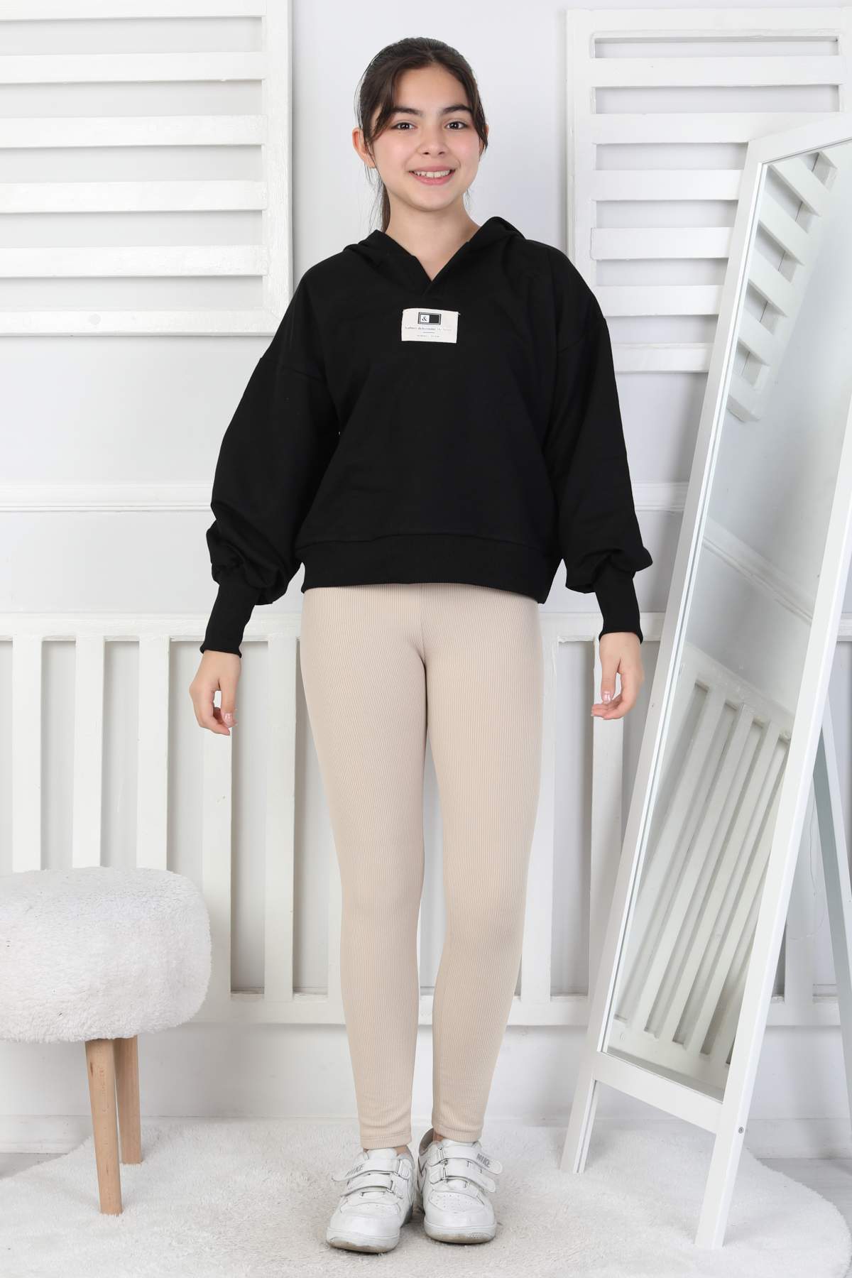 GARSON İKİ İPLİK PATLI SWEAT – SİYAH