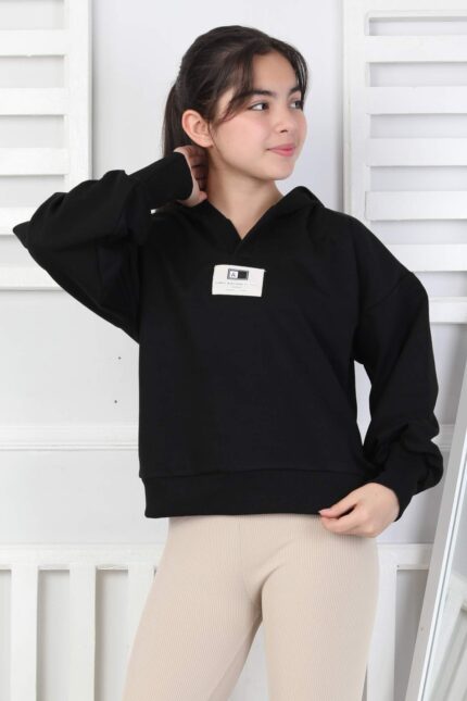 GARSON İKİ İPLİK PATLI SWEAT - SİYAH