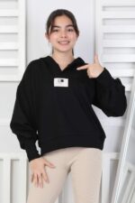 GARSON İKİ İPLİK PATLI SWEAT - SİYAH