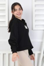 GARSON İKİ İPLİK PATLI SWEAT - SİYAH