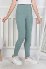 GARSON ŞARDONLU KAŞKORSE TAYT - KOYU YEŞİL