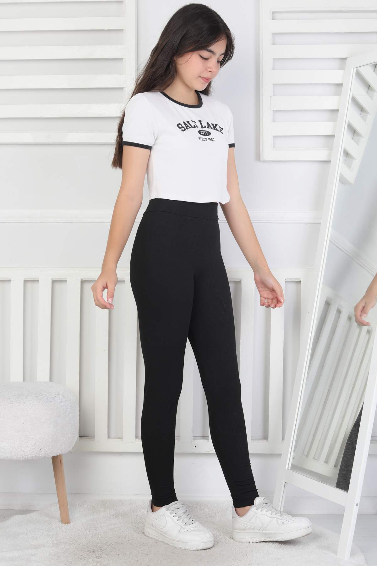 GARSON ŞARDONLU KAŞKORSE TAYT – SİYAH